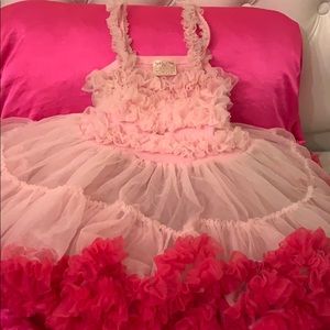 Rachel on the Flower Pink girl Tutu skirt Size 3-4